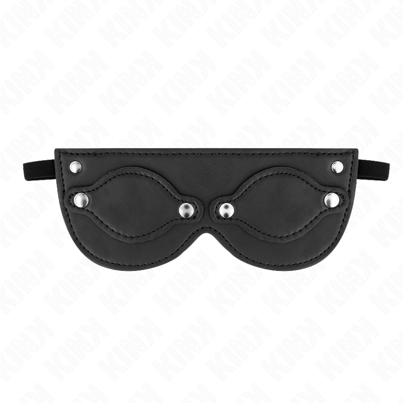 KINK - Kunstledermaske mit abnehmbaren Augenabdeckungen 22 x 9 cm