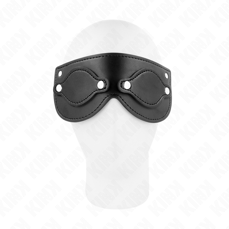 KINK - Kunstledermaske mit abnehmbaren Augenabdeckungen 22 x 9 cm