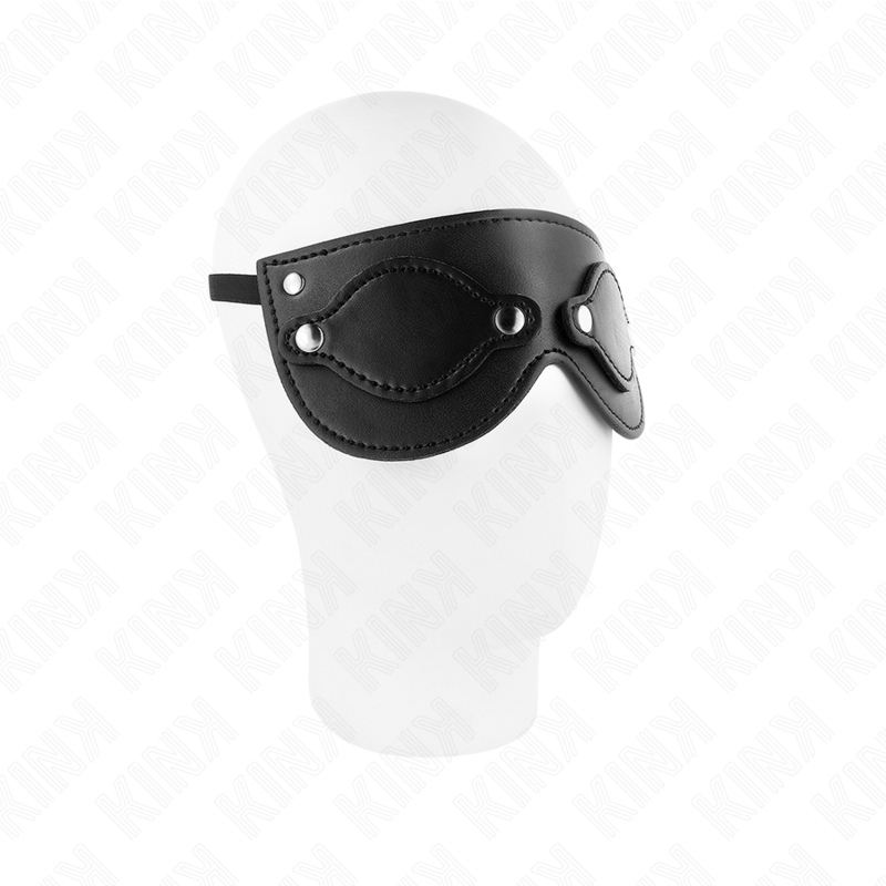 KINK - Kunstledermaske mit abnehmbaren Augenabdeckungen 22 x 9 cm