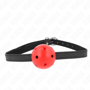 KINK - SIMPLICITY ROT atmungsaktiver 4,5 cm Ballgag 62 x 1,5 cm