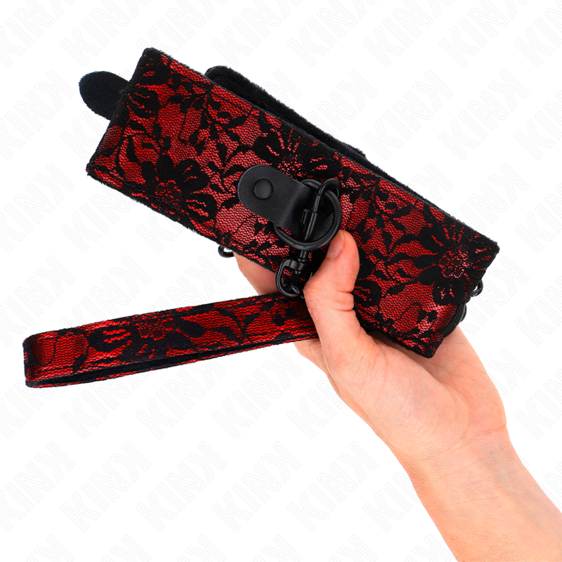 KINK - SPITZENKETTE MIT ECHTLEDERGÜRTEL 105 CM / 44 X 5,5 CM
