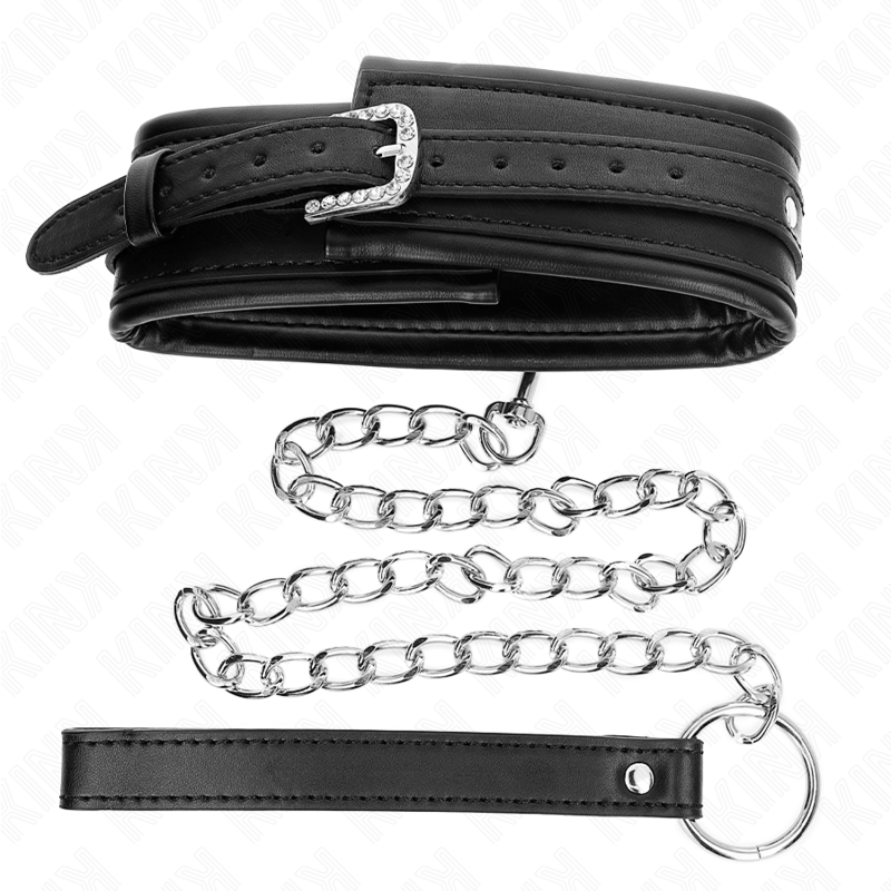 KINK - HALSKETTE MIT GLÄNZENDEM SCHNALLENBAND 65 CM 48,5 CM X 5,3 CM