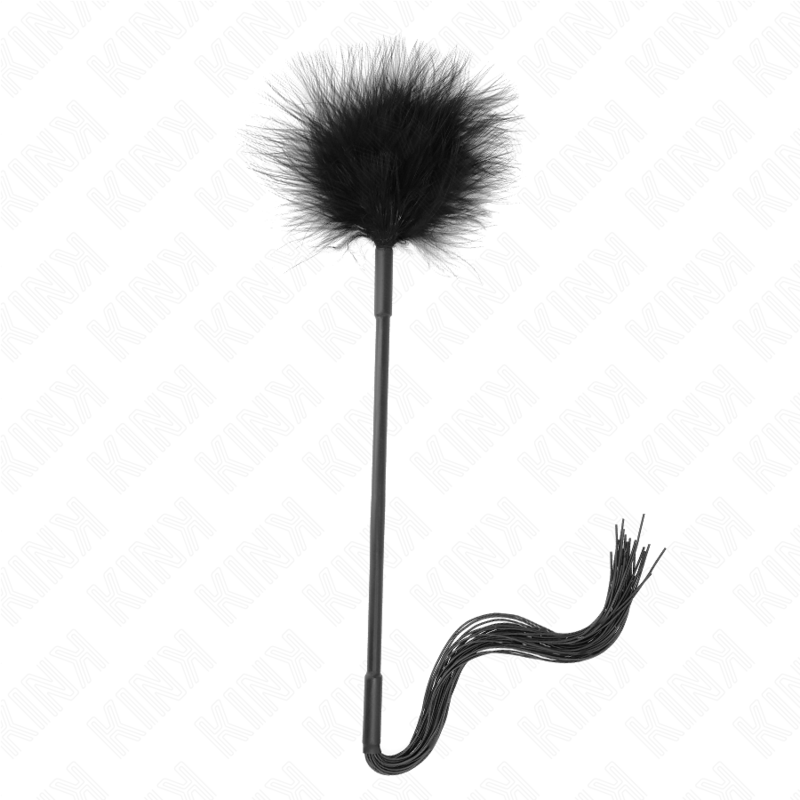 KINK - Silikonpeitsche mit Federn zum Kitzeln 47 cm