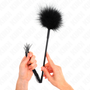 KINK - Silikonpeitsche mit Federn zum Kitzeln 47 cm