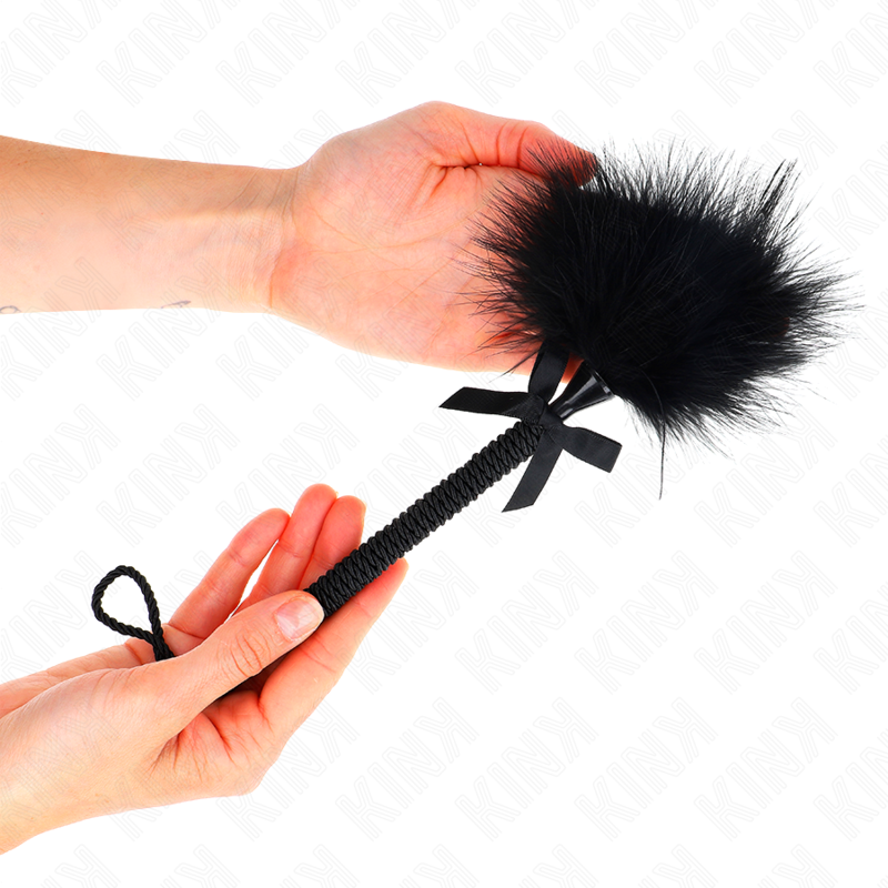 KINK - NYLONSEILSTAB MIT KIZELFEDERN UND SCHWARZER SCHLEIFE 25 CM