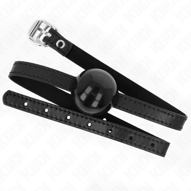 KINK - Schwarzer einzelner fester Ball 4 cm Gag 65 x 1,5 cm