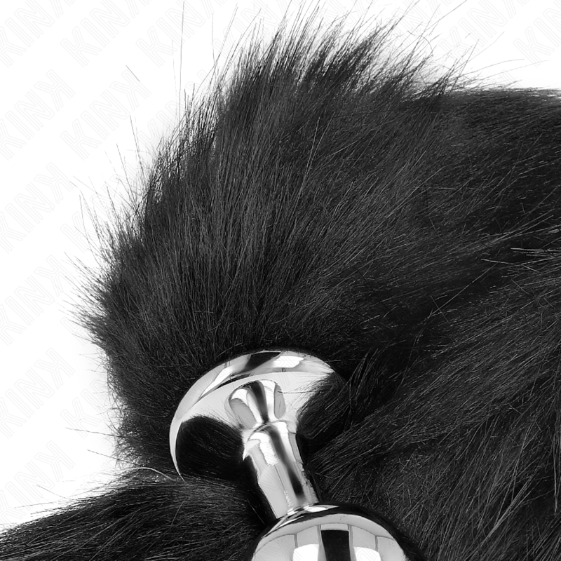 KINK - Analplug Größe M 8 x 3,5 cm mit Kunststoffschwanz 40 cm Schwarz
