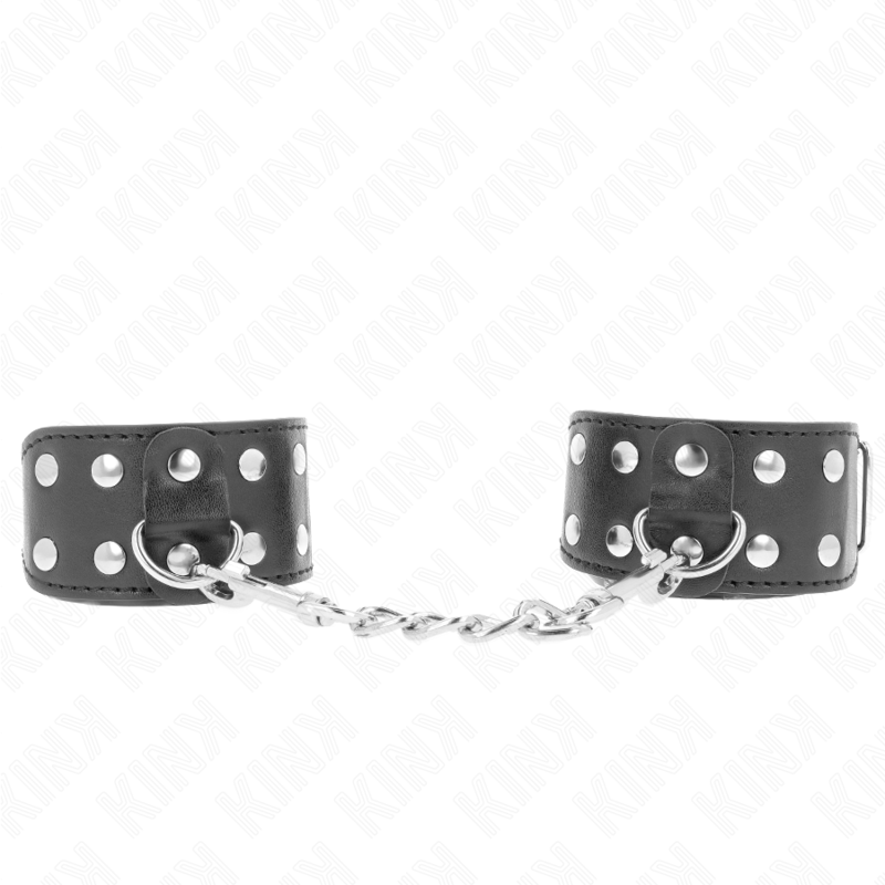 KINK - Armbänder mit doppelter Reihe verstellbarer Nieten Schwarz