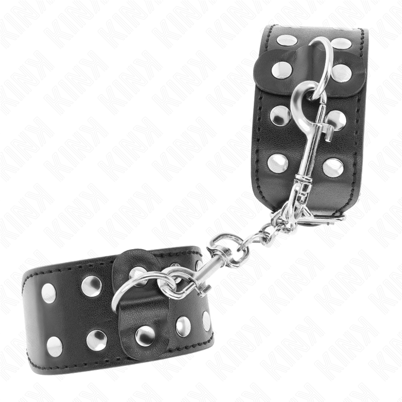 KINK - Armbänder mit doppelter Reihe verstellbarer Nieten Schwarz