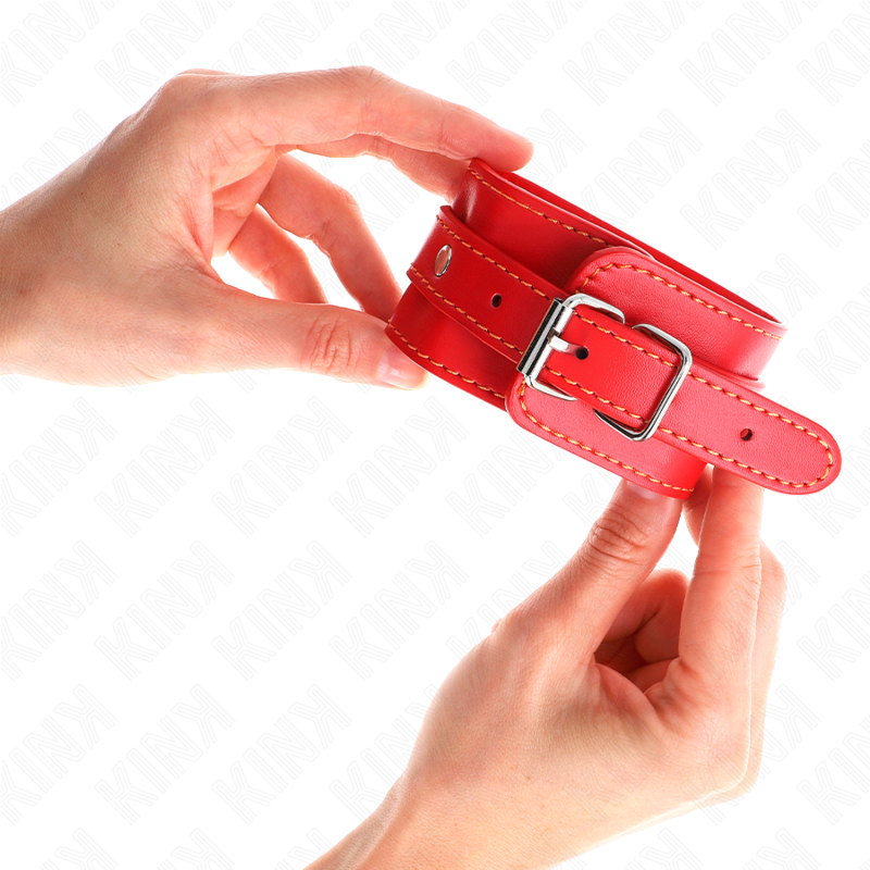 KINK - Dünne Handgelenksfesseln Rot Verstellbar 21-33 cm