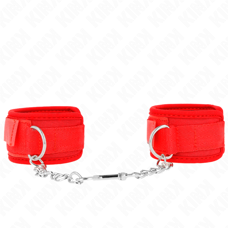 KINK - Neopren Handgelenkfesseln Rot 42 x 5 cm