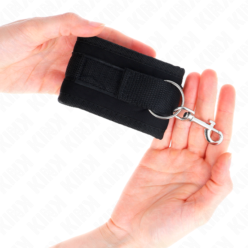 KINK - Nylon Bind-Handfesseln mit Klettverschluss, Schwarz, Modell 2, verstellbar, 18-35 cm x 6 cm