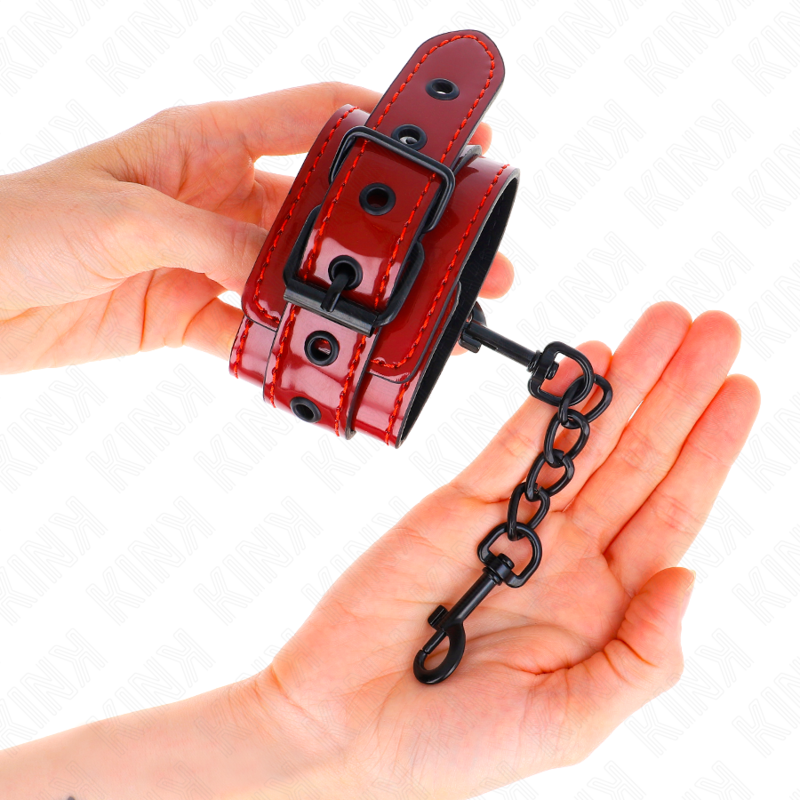 KINK - Dunkelrote Handgelenkmanschetten 23 x 5 cm