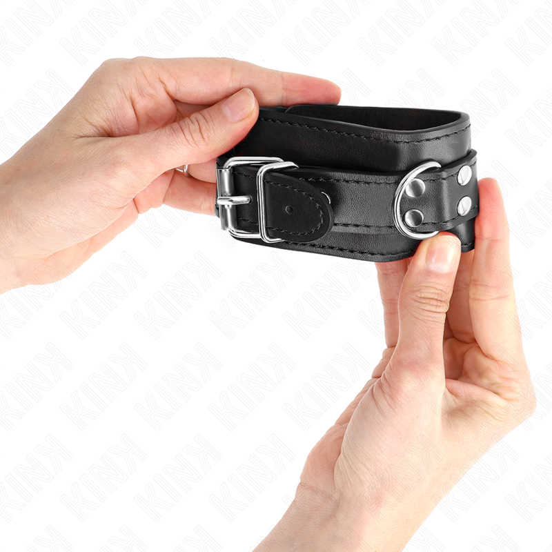 KINK - Einfache Handgelenkfesseln Schwarz Verstellbar 20-23 cm x 5,5 cm
