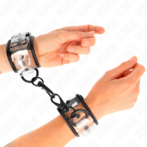 KINK - TRANSPARENTES HANDGELENKMANSCHETTEN-SET VERSTELLBAR 18-30 CM X 5,5 CM