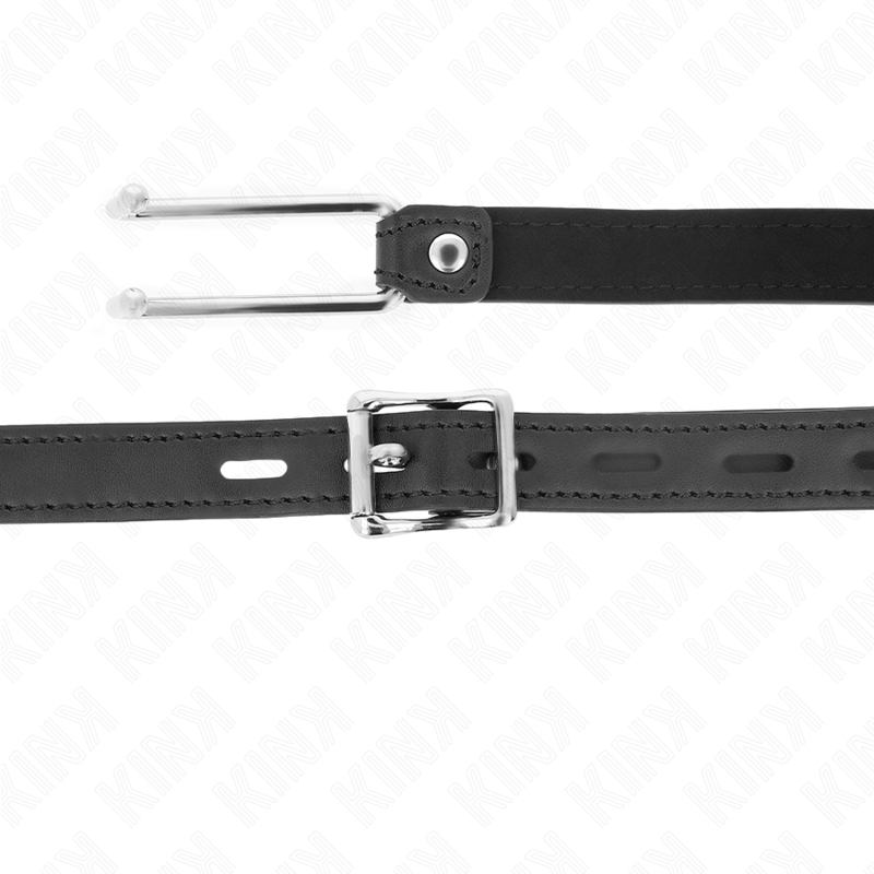 KINK - METALLHAKENKNEBEL 11,5 CM MIT VERSTELLBAREM KUNSTLEDERBAND 39-58 CM X 2 CM