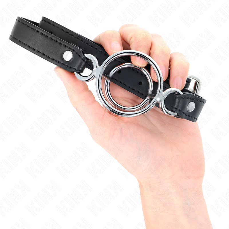 KINK - Knebel mit mehreren O-Ringen 5 cm Schwarz 63 x 2,5 cm