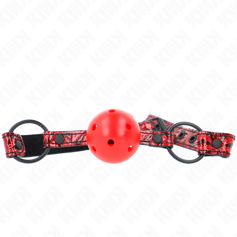 KINK - Rauten-Muster-Ball 4,5 cm Gag Modell 1 64,5 cm verstellbar 42-60 cm