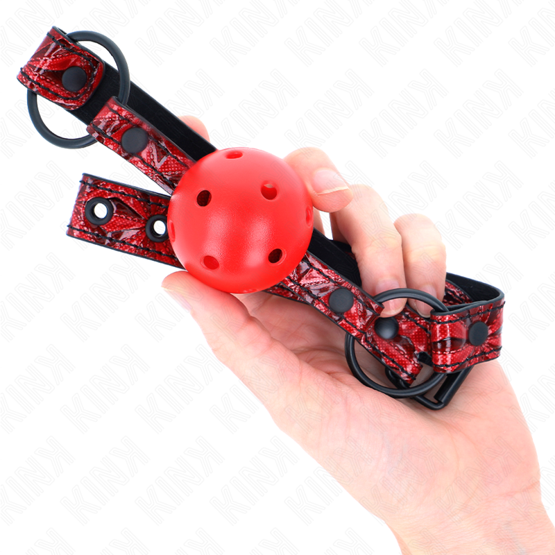 KINK - Rauten-Muster-Ball 4,5 cm Gag Modell 1 64,5 cm verstellbar 42-60 cm