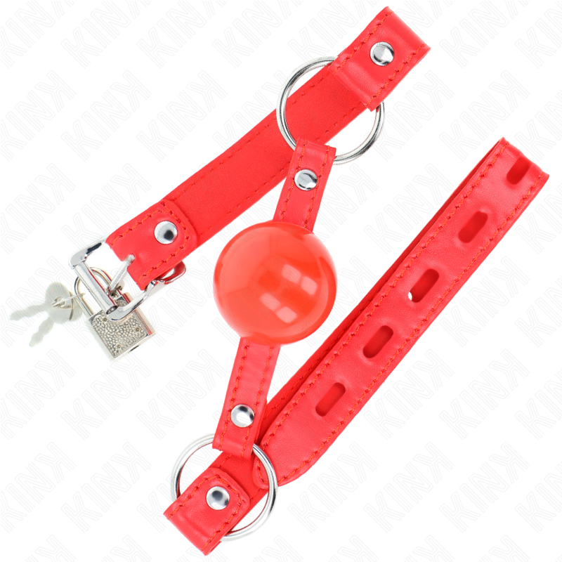 KINK - TPE-BALL 4 CM KNEBEL MIT ROTEM SCHLOSS 60 x 2 CM