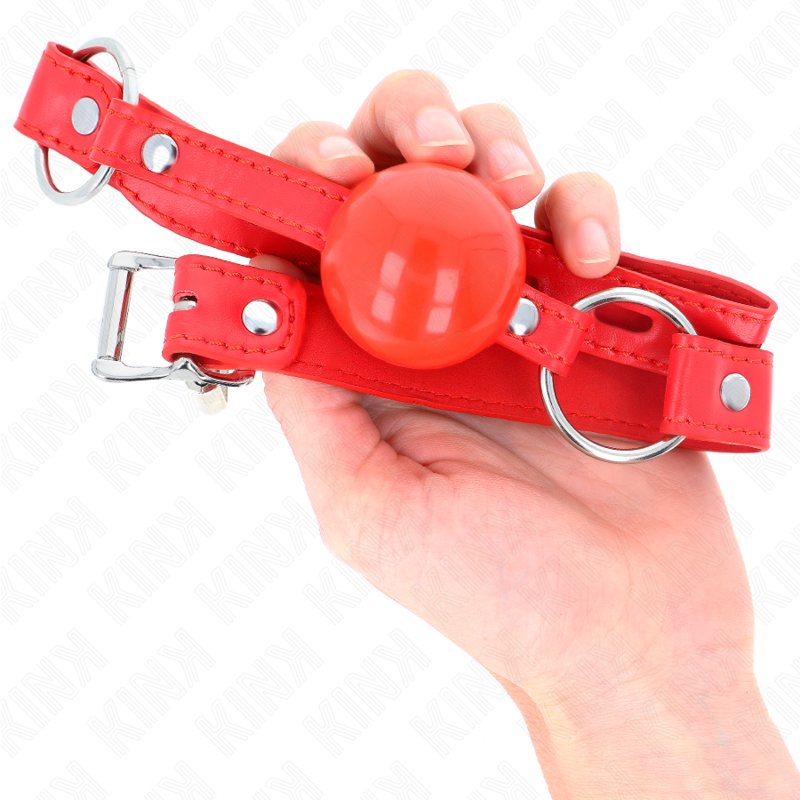 KINK - TPE-BALL 4 CM KNEBEL MIT ROTEM SCHLOSS 60 x 2 CM