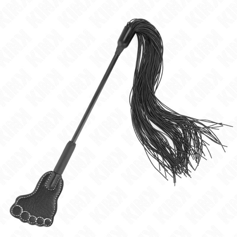 KINK - Fußförmiges Paddel mit Quastenpeitsche 31 cm