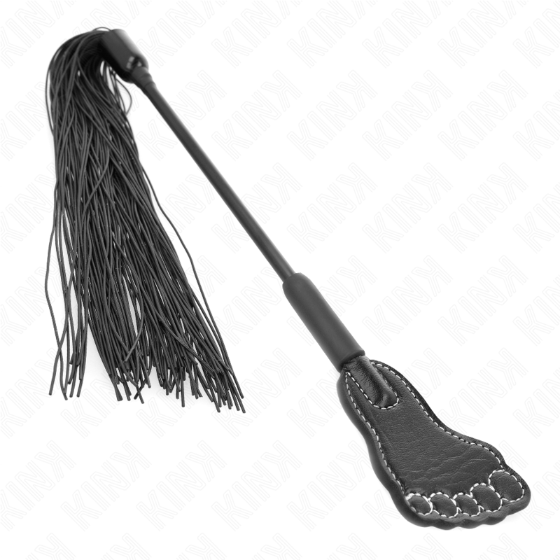 KINK - Fußförmiges Paddel mit Quastenpeitsche 31 cm