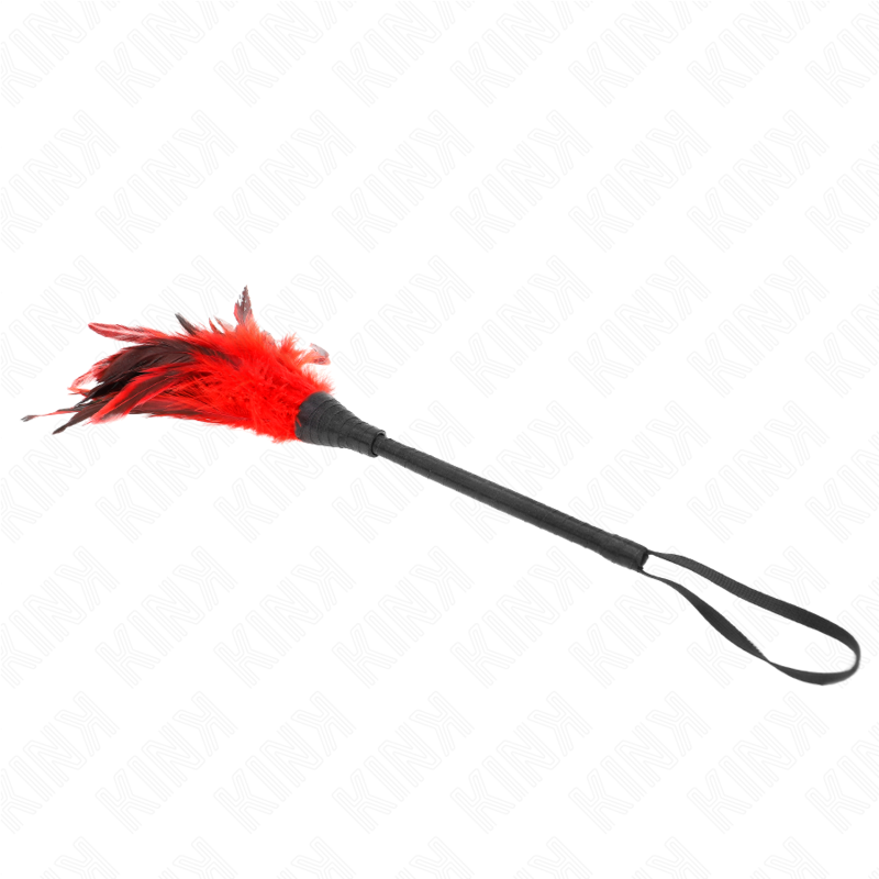KINK - ROTE MAID HORNFORM TICKLE HÜHNERFEDERN 36 CM