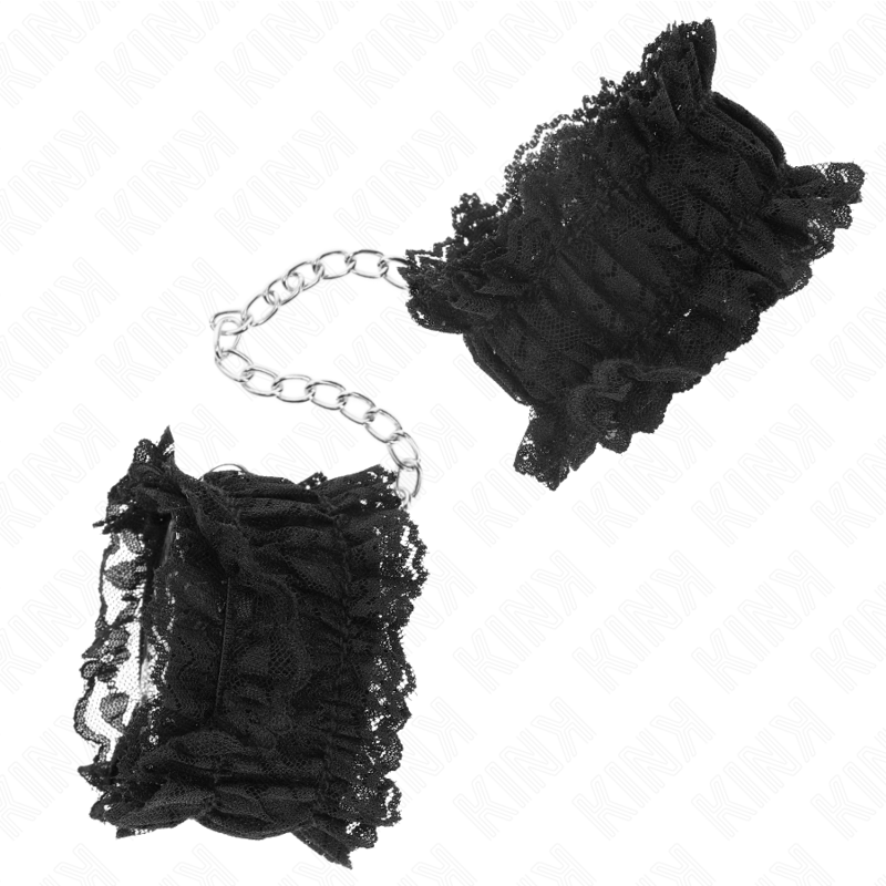 KINK - Elastische Handgelenkfesseln aus Spitze Schwarz
