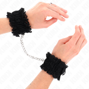 KINK - Elastische Handgelenkfesseln aus Spitze Schwarz