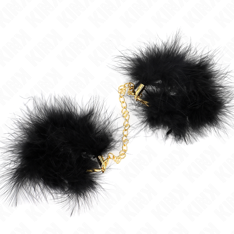 KINK - Federhandmanschetten mit Goldkette Modell 0