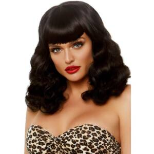 LEG AVENUE – LOCKIGE RETRO-PERÜCKE MIT Pony Schwarz