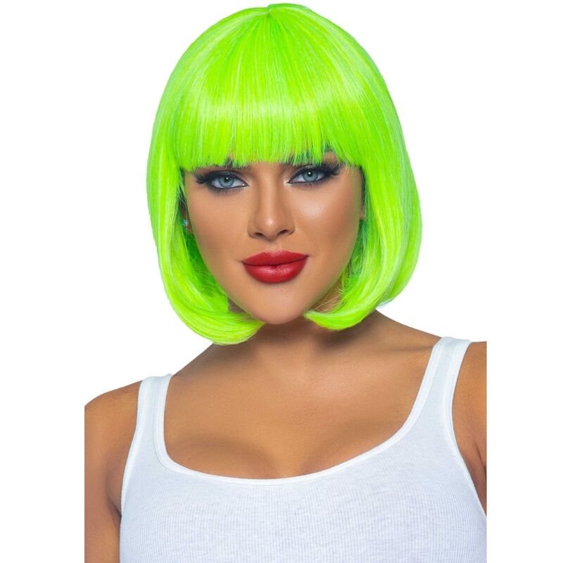 LEG AVENUE – Fluoreszierende Bob-Perücke Neongrün