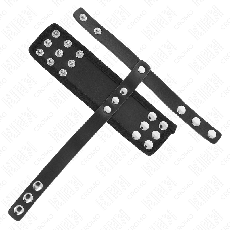 KINK - Peniskäfigring aus Leder mit verstellbarem beschichtetem Hockentrenngurt