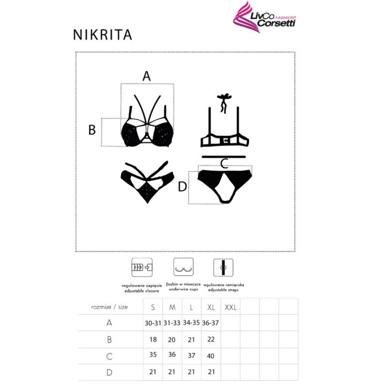 NIKRITA LC 90647 BH + Höschen Schwarz