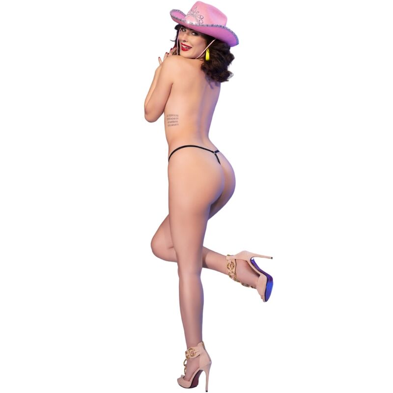 CHILIROSE - CR 4836 Tanga KISS ME Schwarz