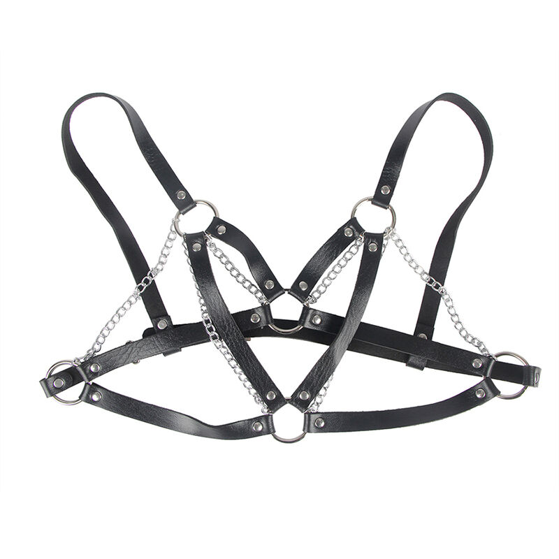 SUBBLIME - 953713 Punk Bondage Gürtel mit Metallschnalle Schwarz Einheitsgröße