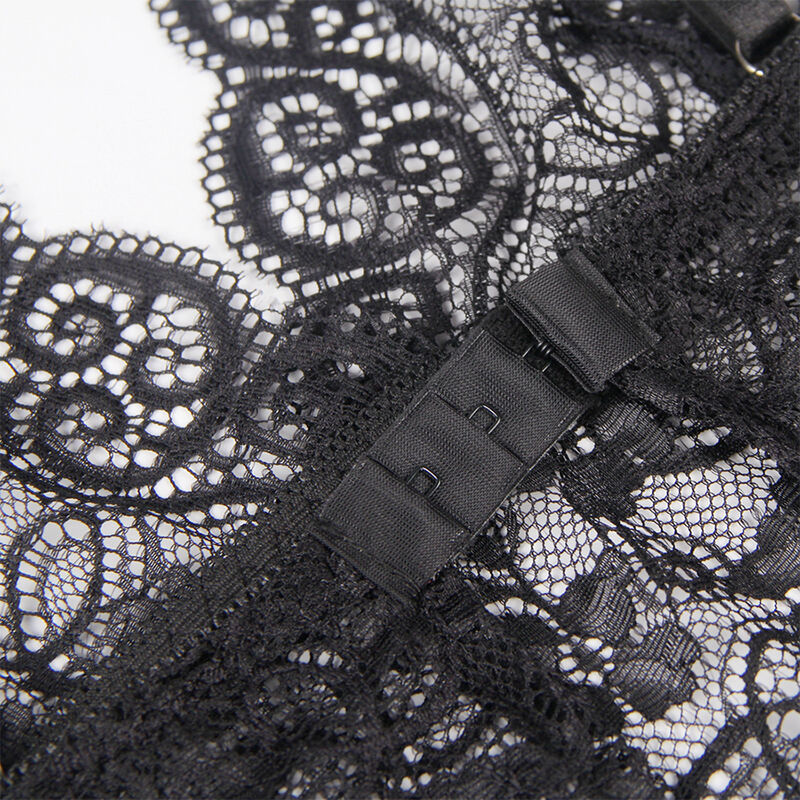 SUBBLIME - 953928 Nachthemd + Höschen aus Seide und Spitze Schwarz L/XL