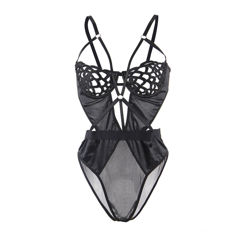 SUBBLIME - 954055 Sexy Spitzen-Body Schwarz S/M