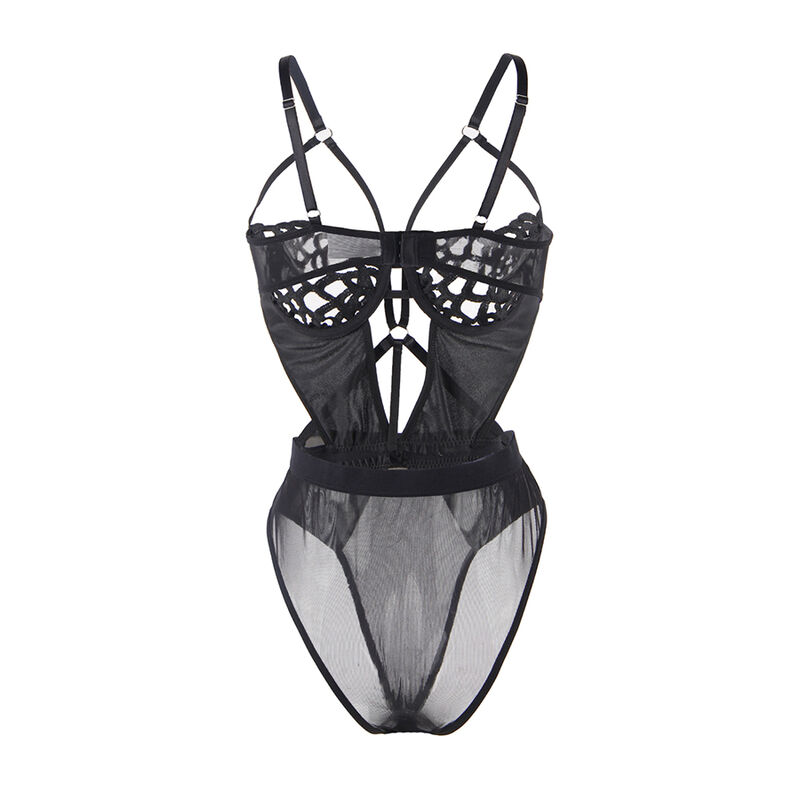 SUBBLIME - 954055 Sexy Spitzen-Body Schwarz S/M