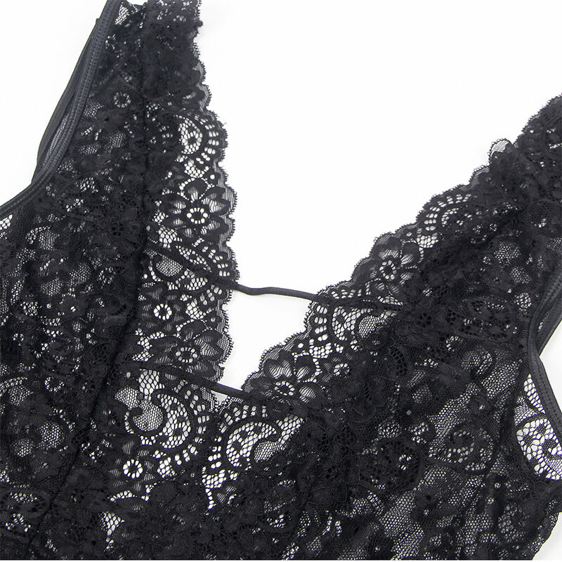 SUBBLIME - 954383 Sexy Body mit Strumpfgürtel Schwarz S/M