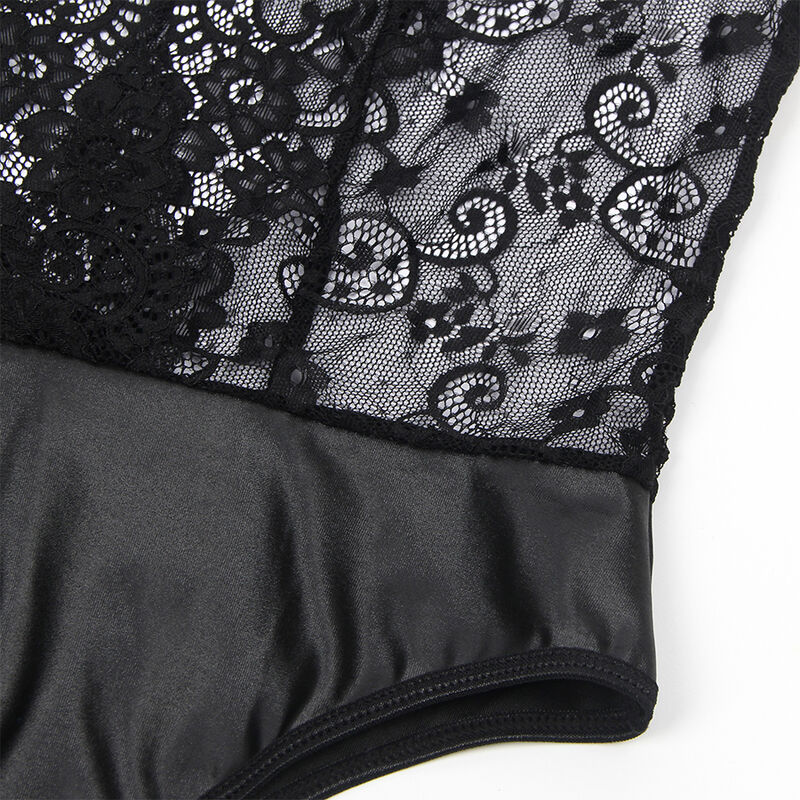 SUBBLIME - 954383 Sexy Body mit Strumpfgürtel Schwarz S/M