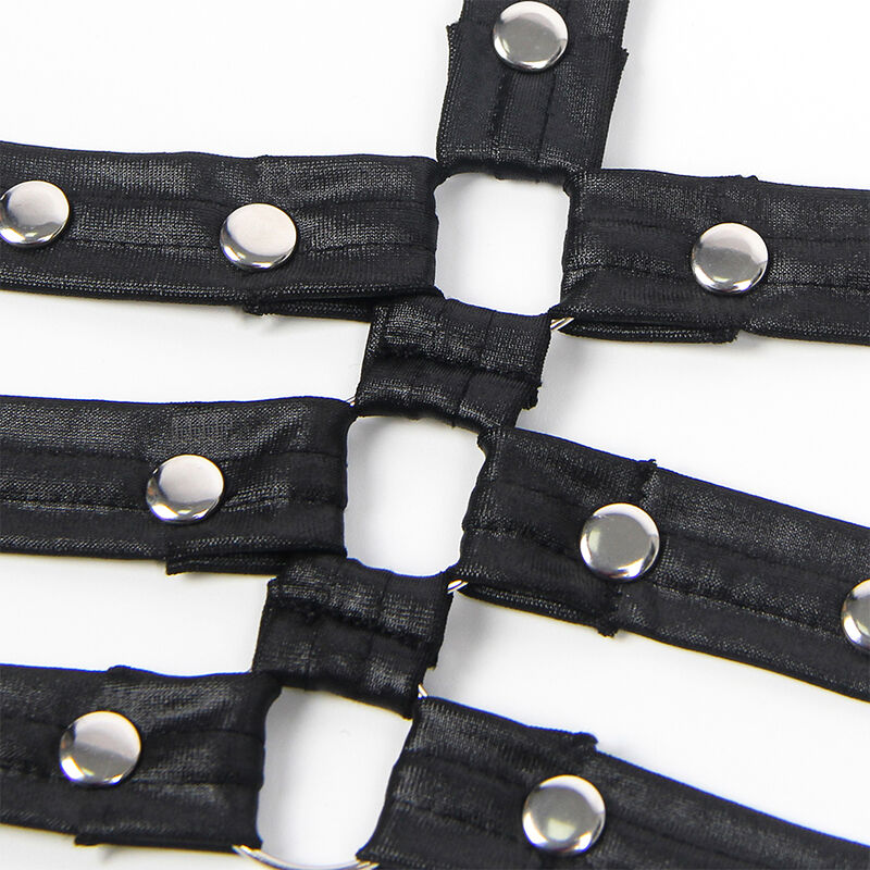 SUBBLIME - 954413 Bondage-Body aus Leder Schwarz L/XL