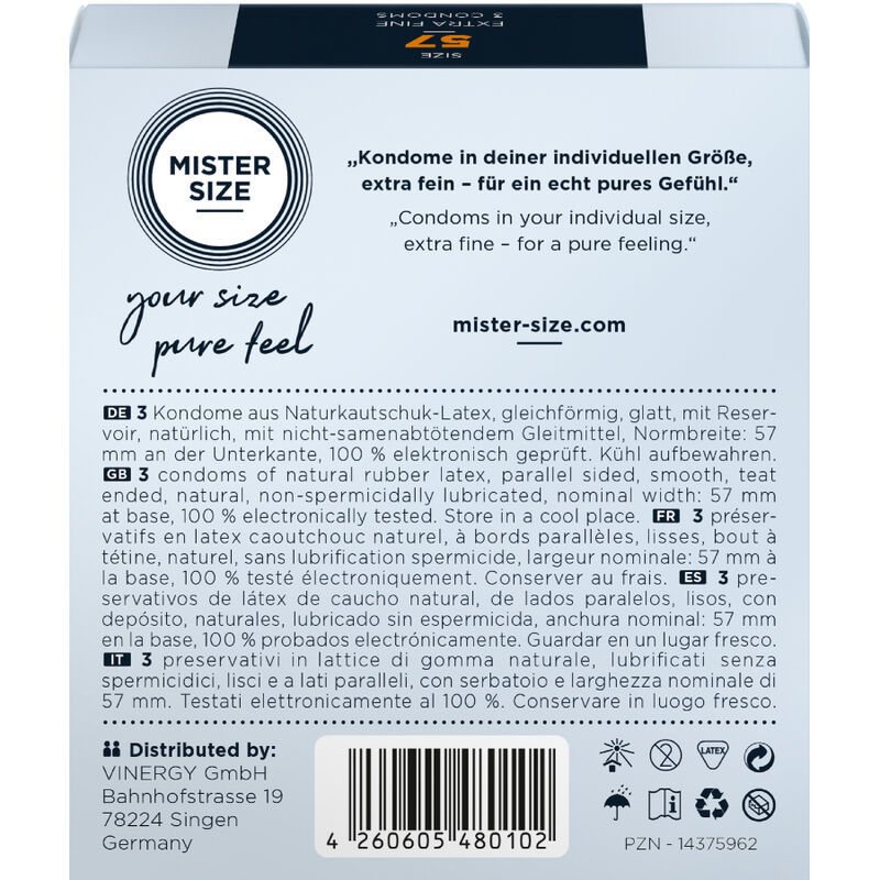 MISTER SIZE - Kondomgröße L 57 mm (3 Einheiten)