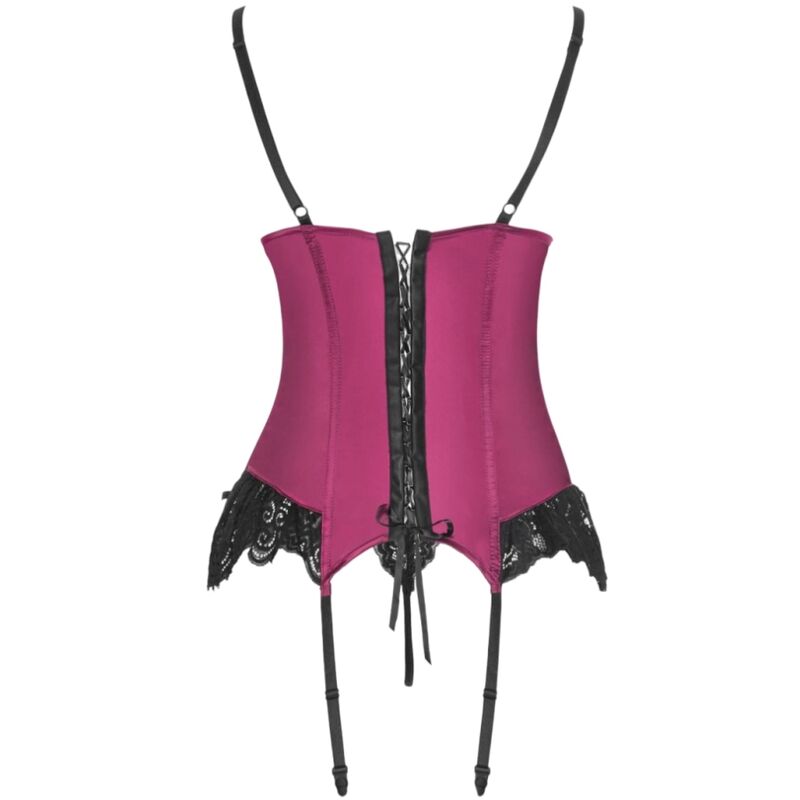 AGRAFENA CF 90436 KORSETT + TANGA BURGUNDER S/M