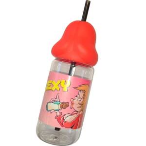 DIABLO PICANTE - Penisförmige 360 ml Babyflasche Rot