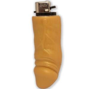 DIABLO PICANTE - Golden, wiederaufladbares Feuerzeug in Penisform