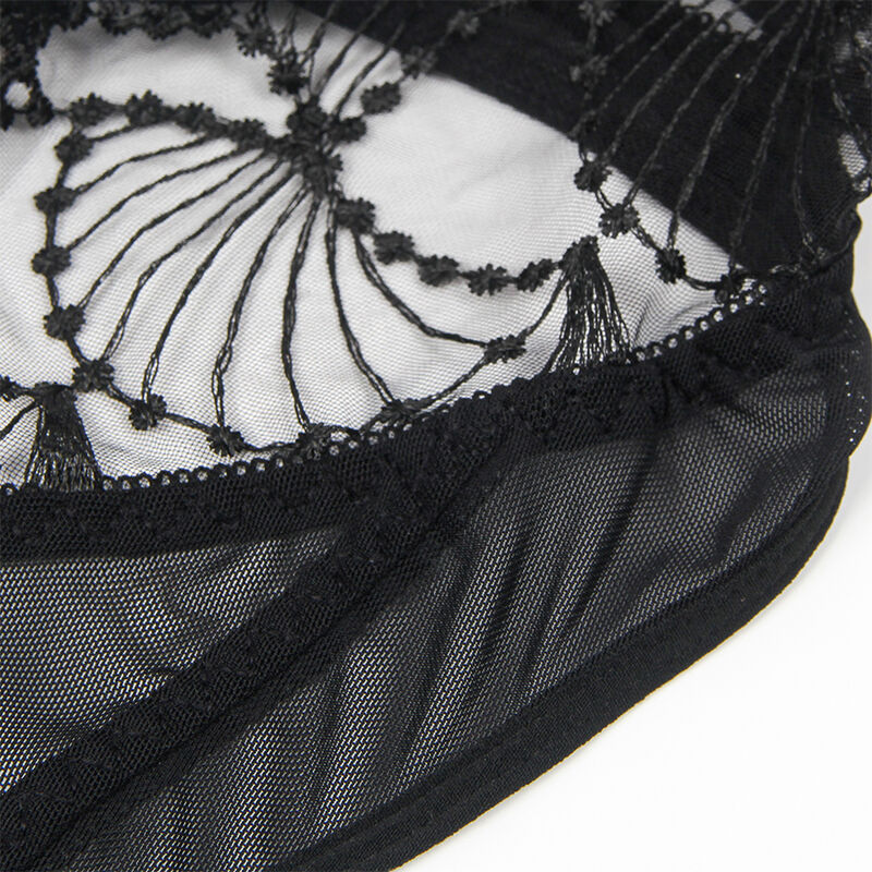 SUBBLIME - 955229 Transparenter Body mit Hohlspitze Schwarz L/XL