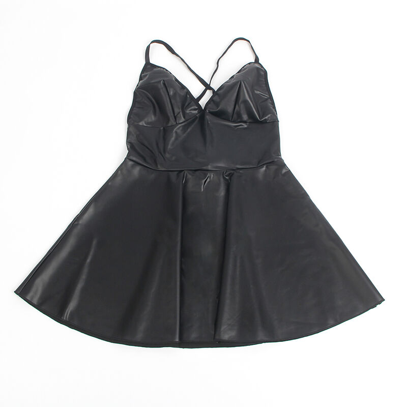 SUBBLIME - 955373 Kleid mit schwarzen Lederträgern S/M