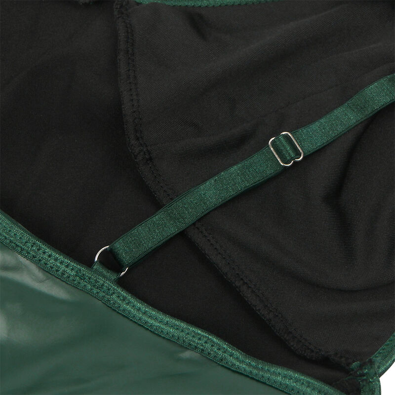SUBBLIME - 955434 Kleid mit grünen Lederträgern S/M